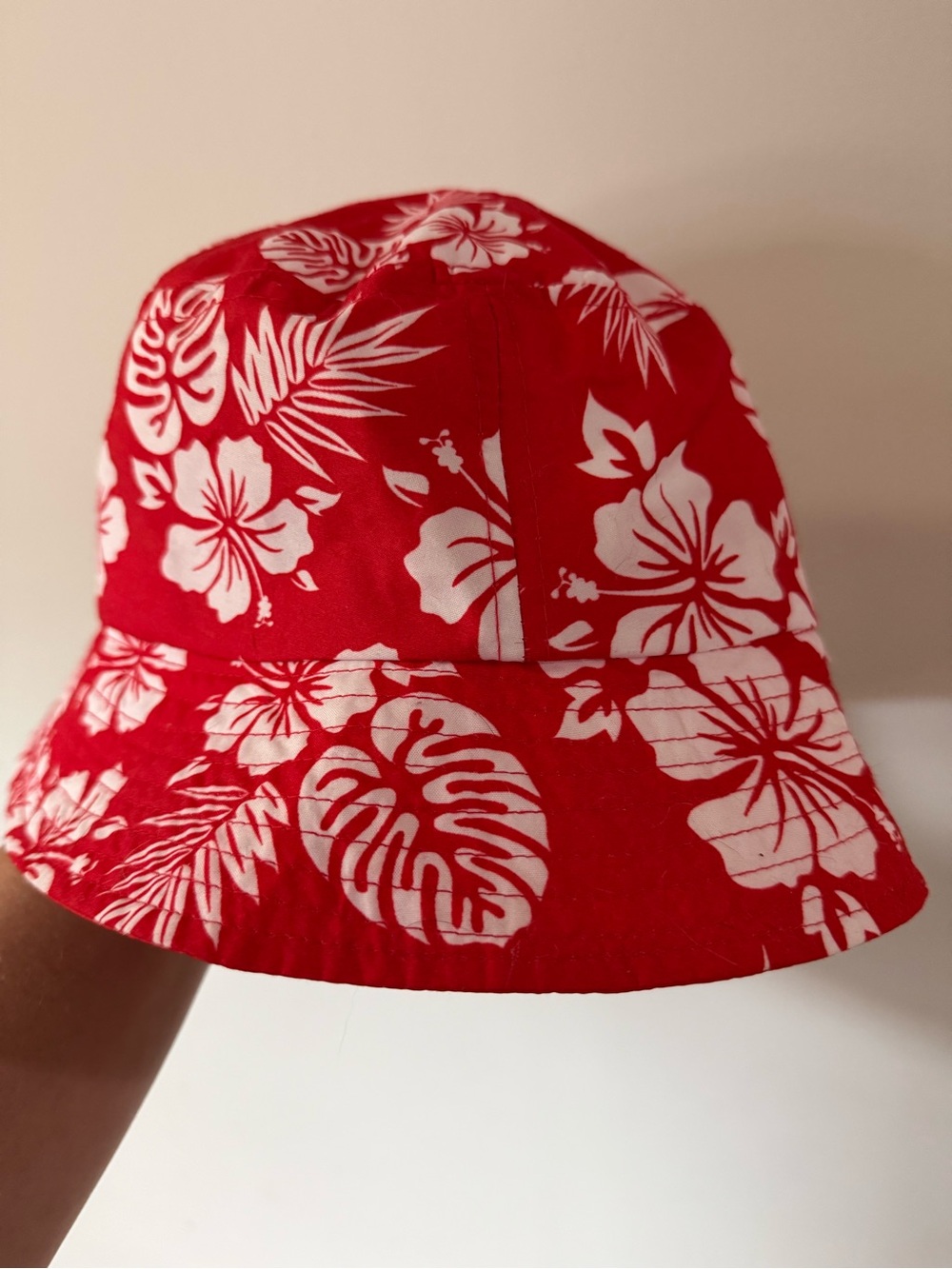 ❤️ 🤍Red Floral Kids' Bucket Hat - Tropical Print ❤️ 🤍